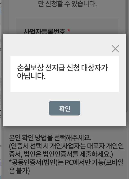 소상공인손실보상선지급대상자