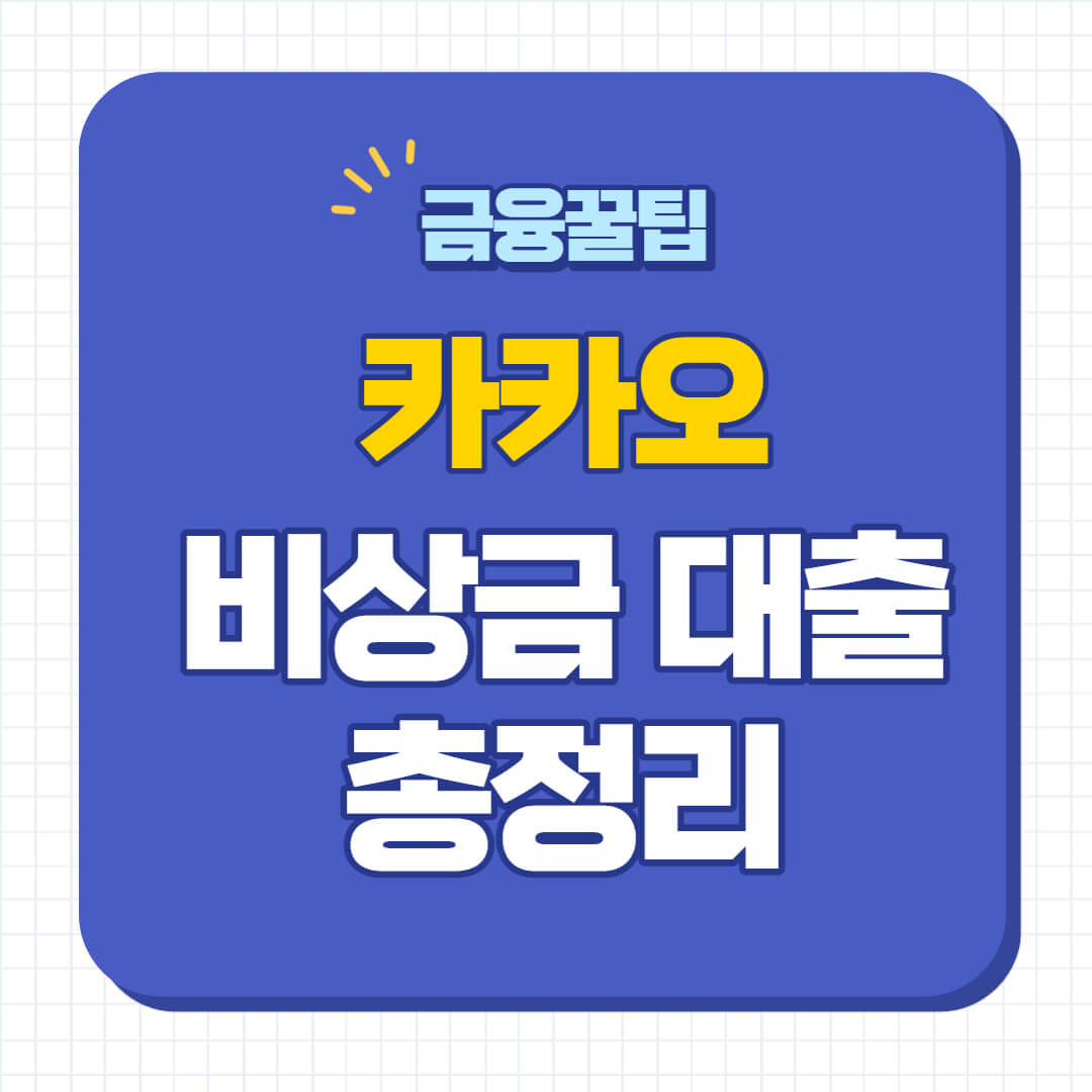 카카오 비상금대출 한도