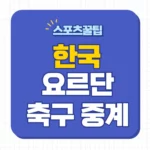 한국 요르단 중계